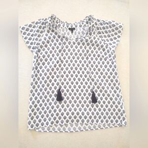 Talbots 🌾Provence-PrinT Blue & White  Blouse~ Size: S